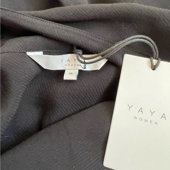 Ya Ya Womens Draped Bow Neck Long Sleeve Top Blouse Black Size US6 / S NWT - Picture 12 of 12